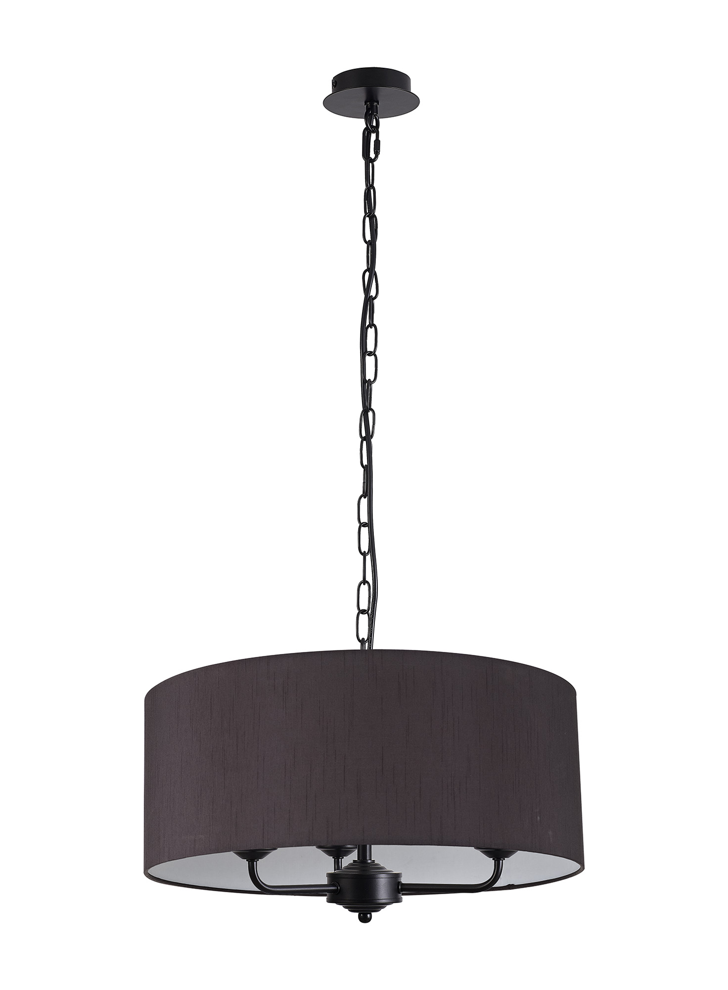 Banyan 50cm 3 Light Pendant Matt Black, Black DK1034  Deco Banyan